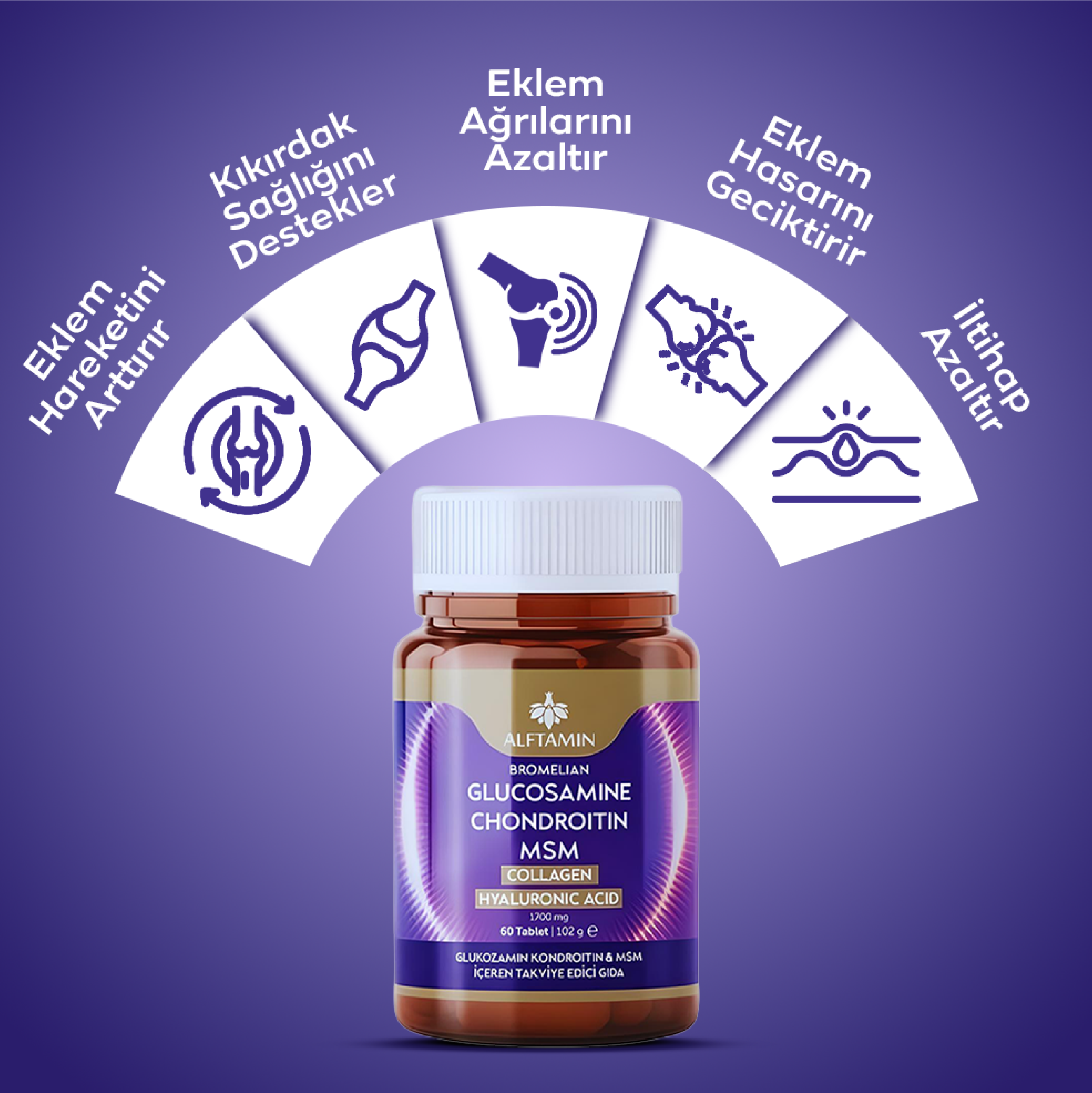 Glucosamine Chondroitin MSM + Collagen + Hyaluronic Acid + Bromelian