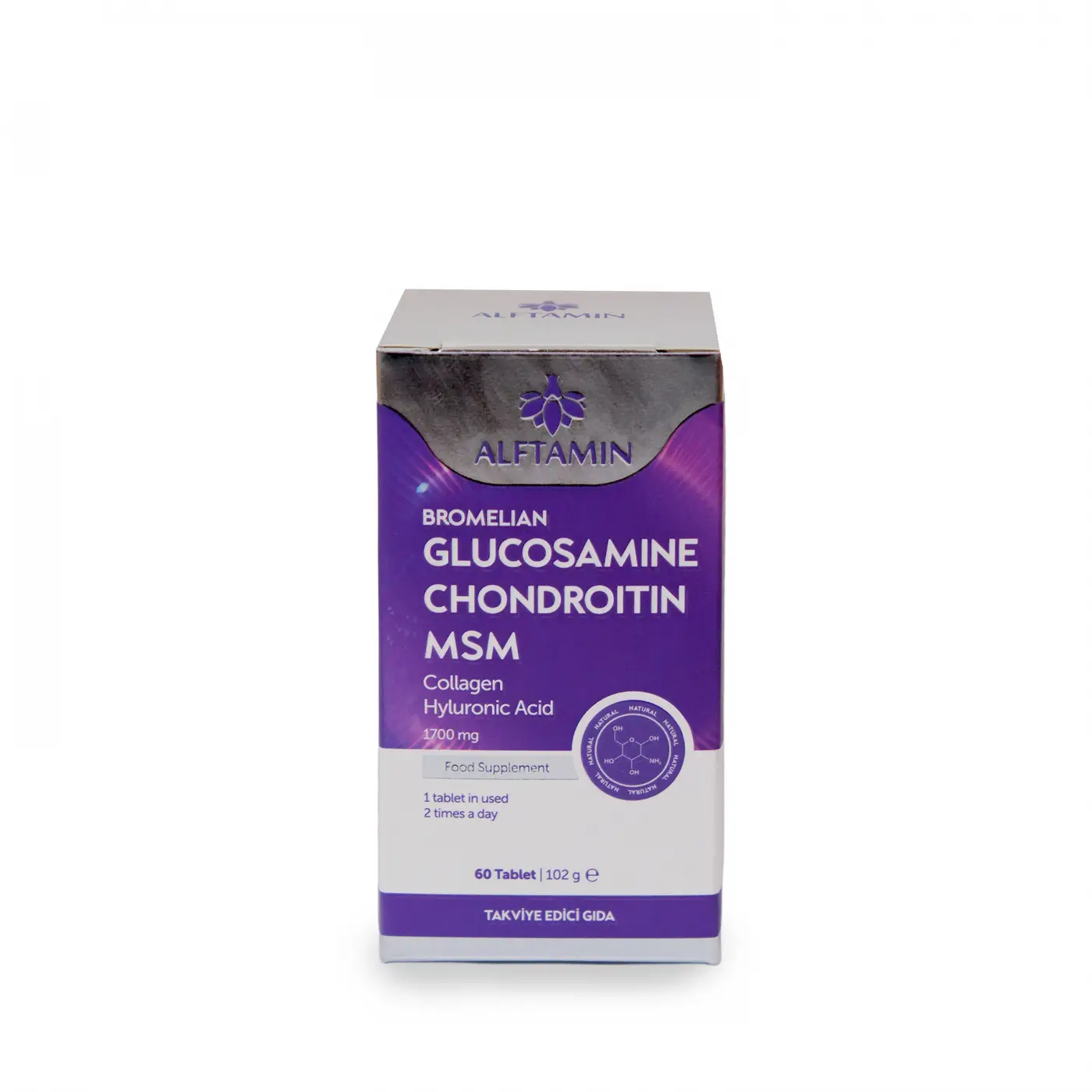 Glucosamine Chondroitin MSM + Collagen + Hyaluronic Acid + Bromelian 60 G